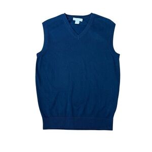 Daniel Cremieux Men’s 100% Supima Cotton Sweater Vest V-Neck Navy Pullover Small